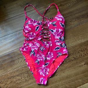 Floral one piece swimsuit
